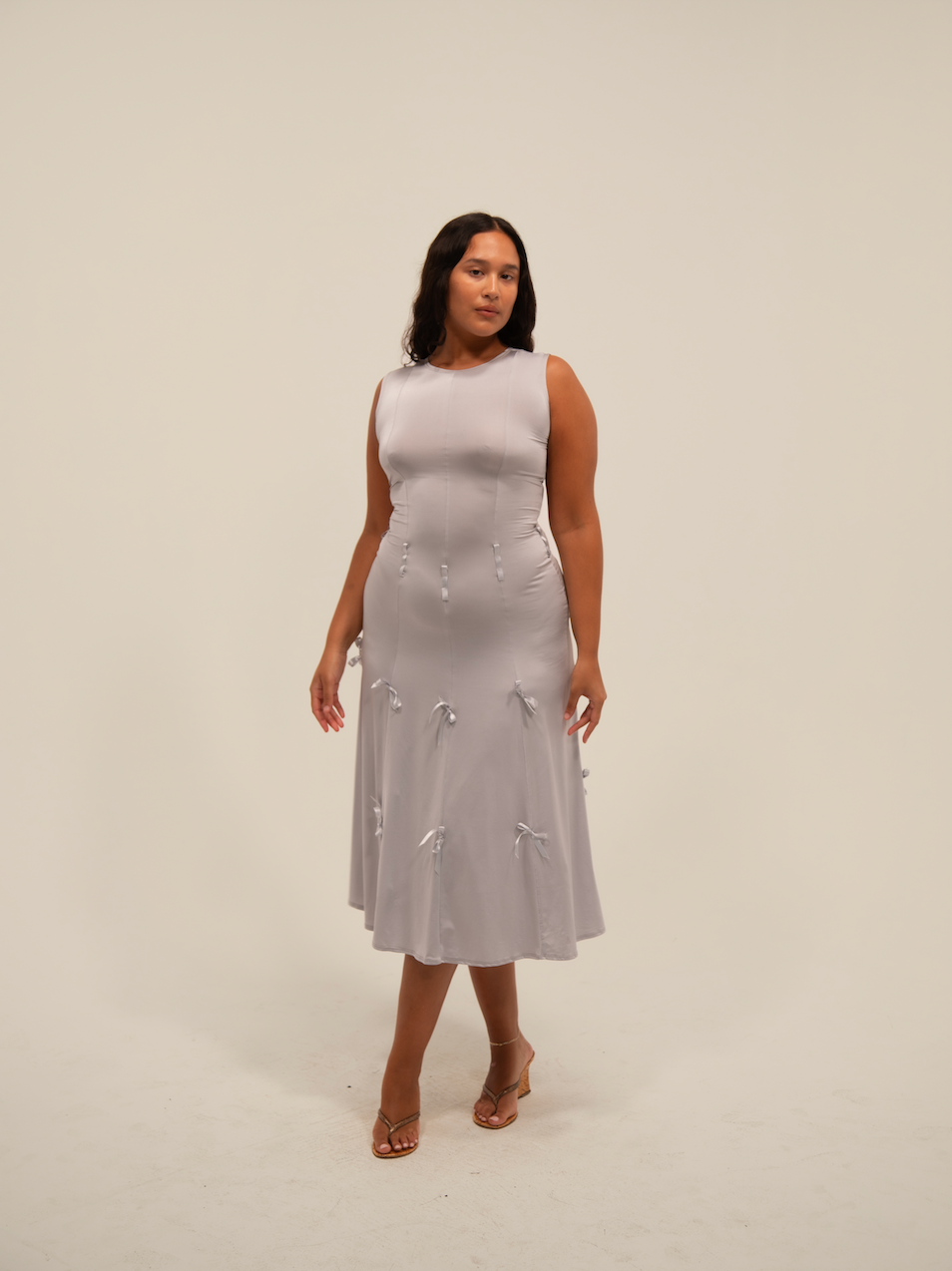 Bow-Tie Convertible Midi Dress