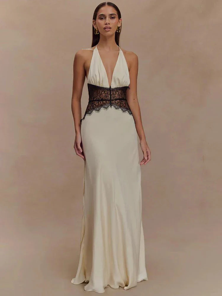 Backless Stretch Maxi Dress