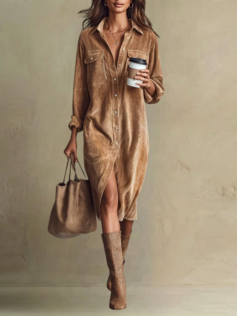 Aurovia - Chic Flared Hem Dress