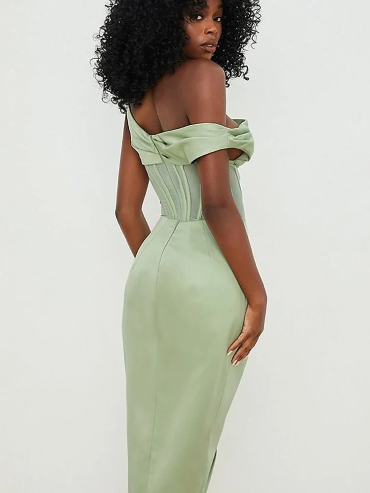 Apple Green Vintage Swimsuit Set — women's swimsuit set, view 3 by Emyri