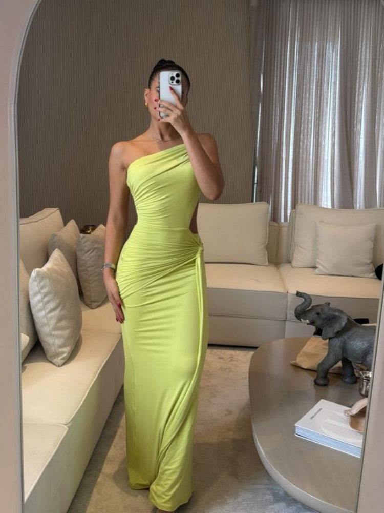 Asymmetric Cutout Maxi Dress — women's maxi dress, view 4 by Emyri