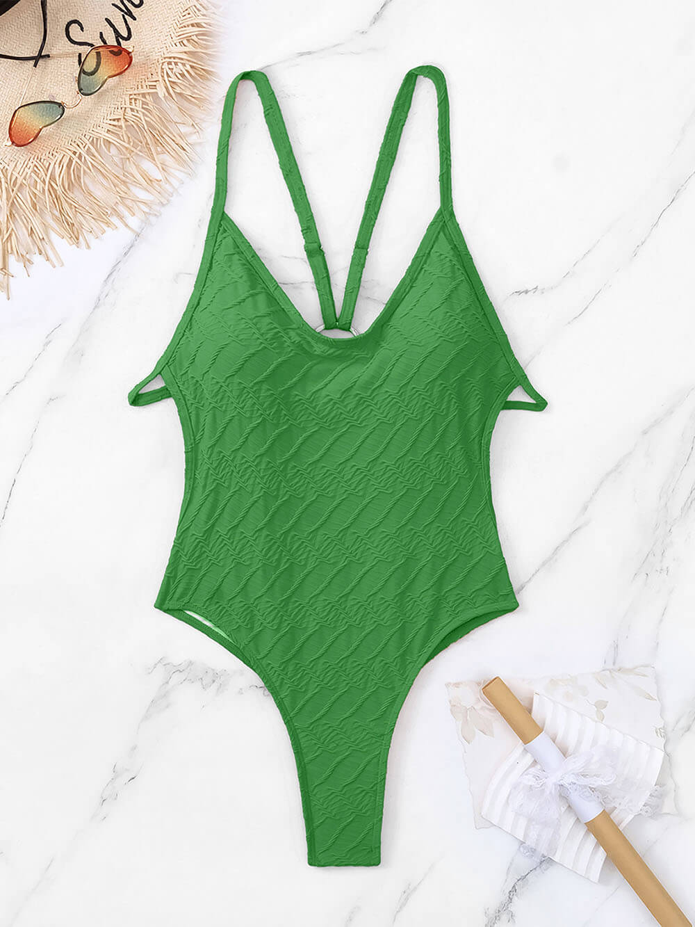 Backless One Piece Swimsuit — women's swimsuit, view 9 by Emyri