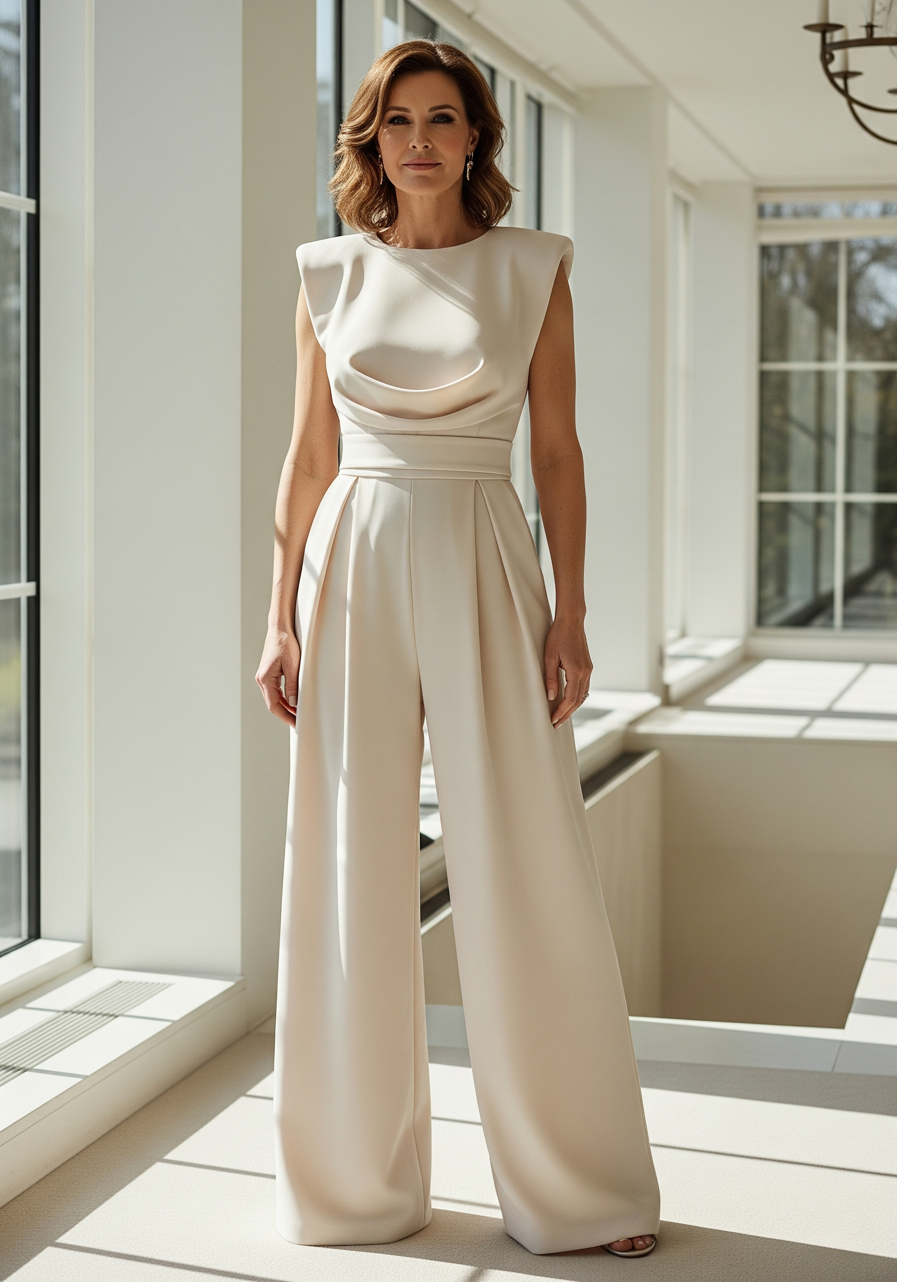 Sleeveless Wide Leg Jumpsuit