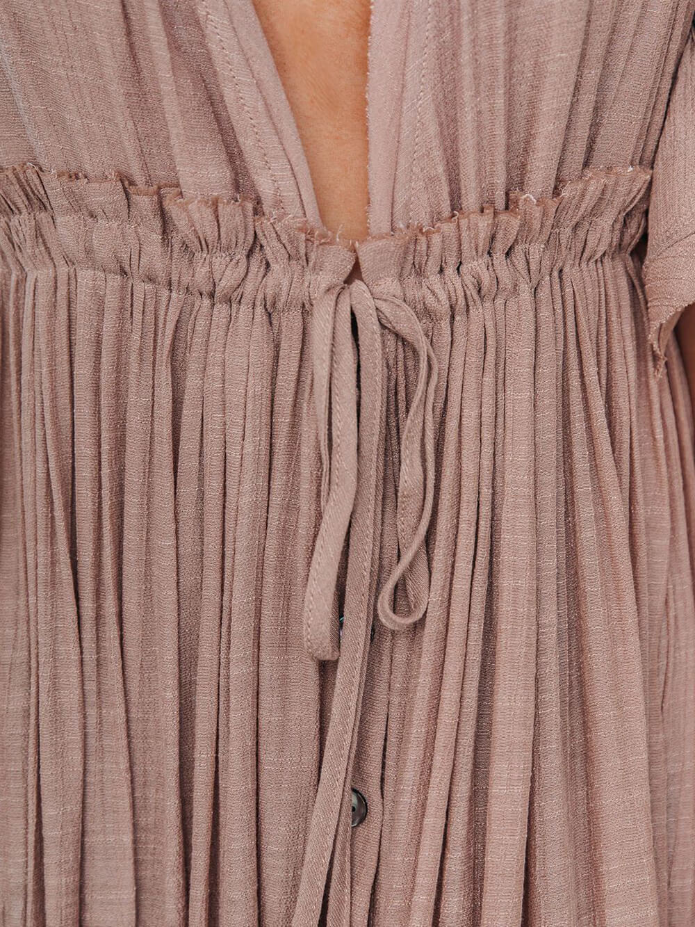 Button-Front Linen Beach Maxi Dress — women's maxi dress, view 23 by Emyri