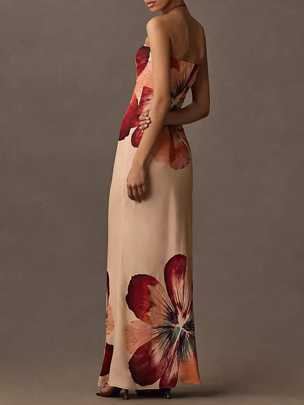 Floral Bandeau Midi Dress
