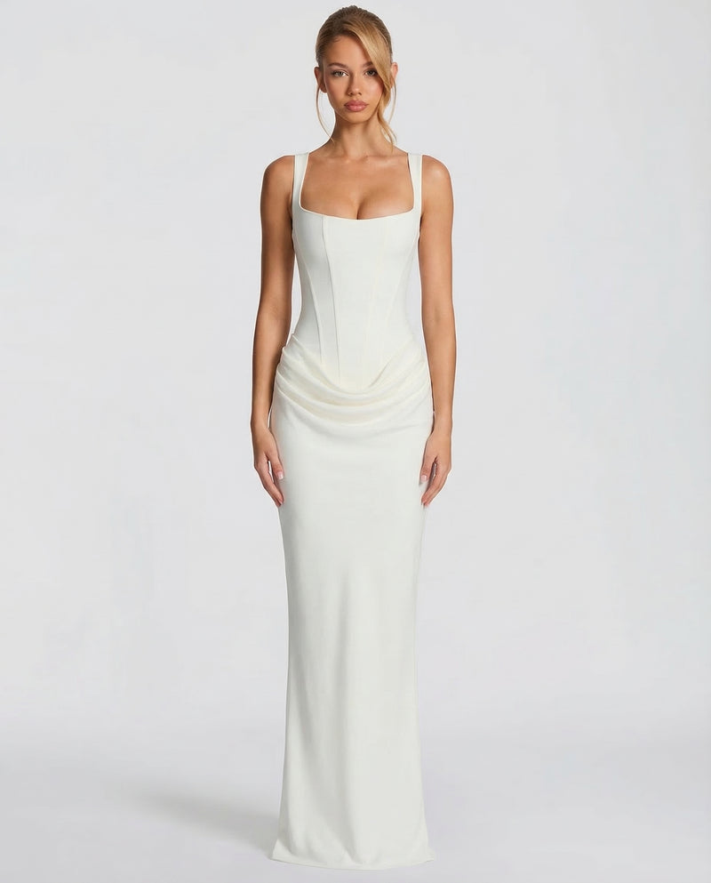Corset Cowl Skirt Maxi Dress — women's maxi dress, view 10 by Emyri