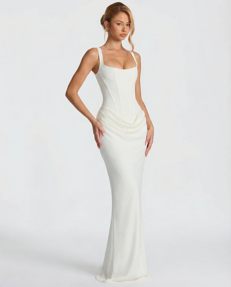 Corset Cowl Skirt Maxi Dress — women's maxi dress, view 14 by Emyri