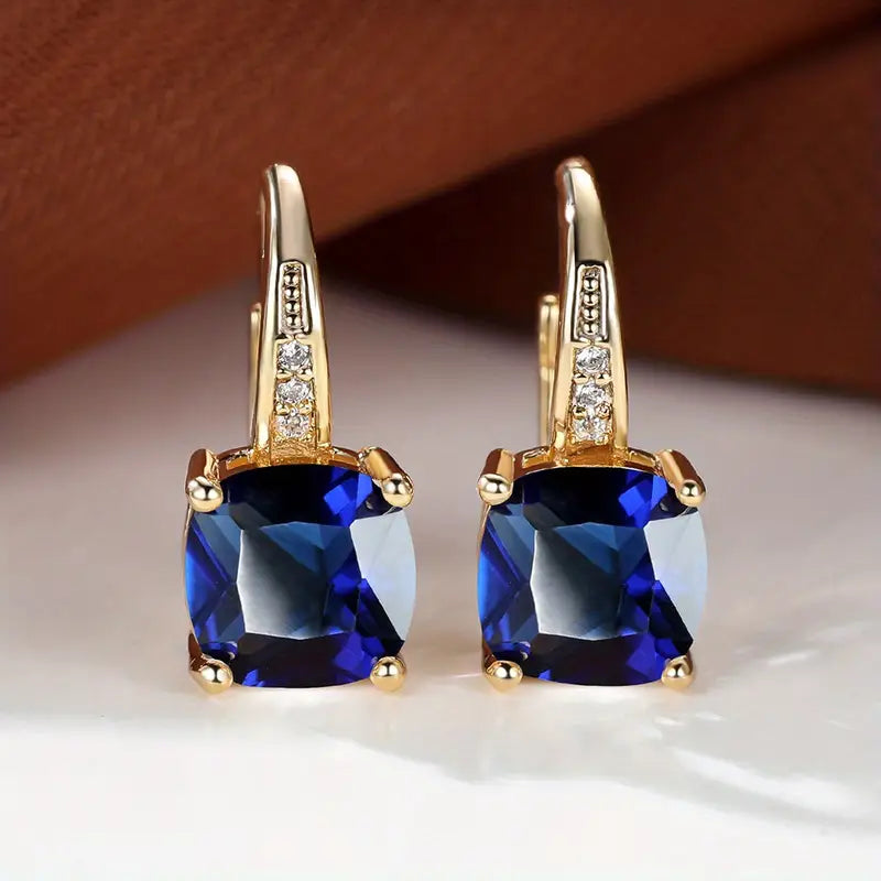 Cushion Cut Crystal Drop Earrings — women's drop earrings by Emyri