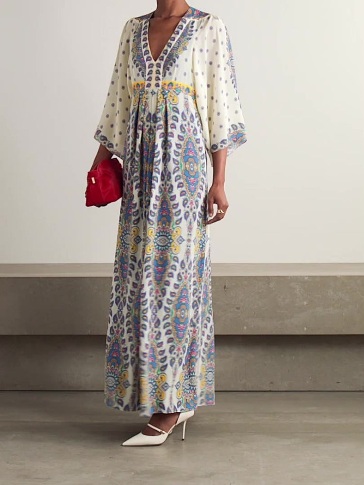 Printed Loose Maxi Dress