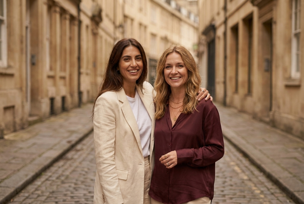 Olivia and Sophia, founders of Emyri, today