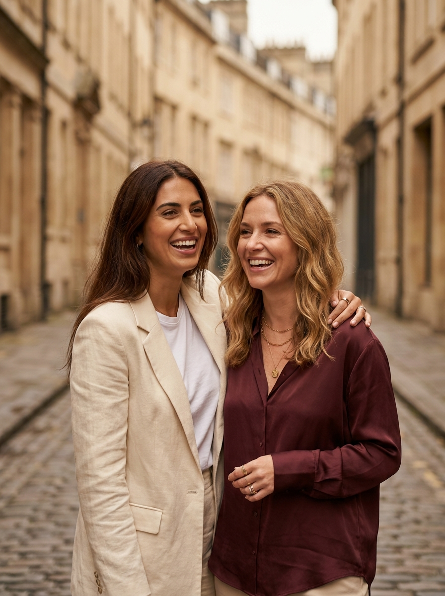 Olivia and Sophia, founders and friends behind Emyri