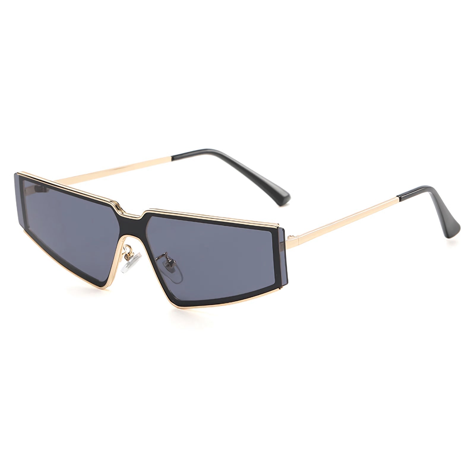 Flat-Top Rectangle Sunglasses — women's sunglasses, view 3 by Emyri