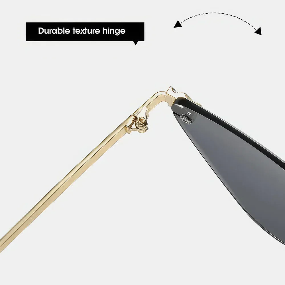 Gold Triangle Sunglasses — women's sunglasses, view 10 by Emyri