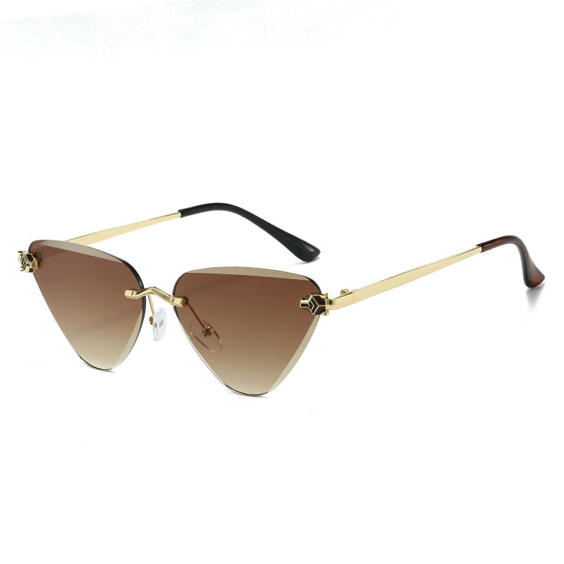 Gold Triangle Sunglasses — women's sunglasses, view 4 by Emyri