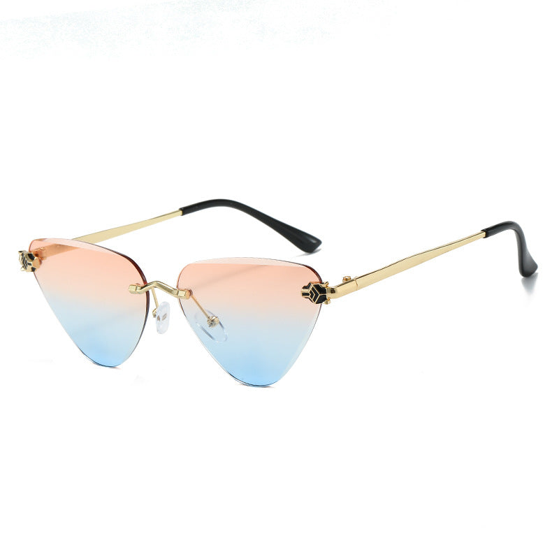Gold Triangle Sunglasses — women's sunglasses, view 6 by Emyri