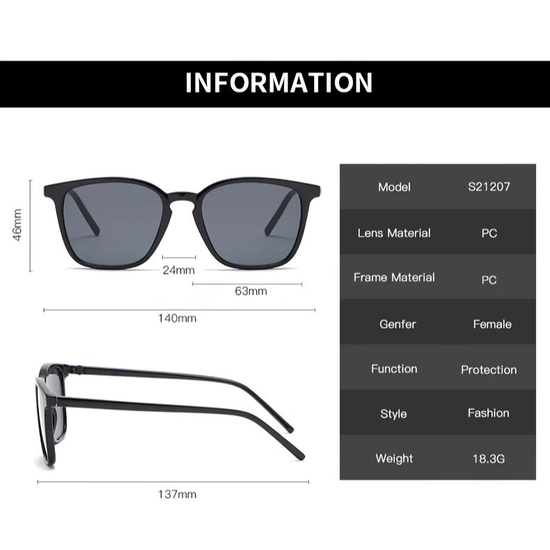 Gradient Square Sunglasses — women's sunglasses, view 9 by Emyri