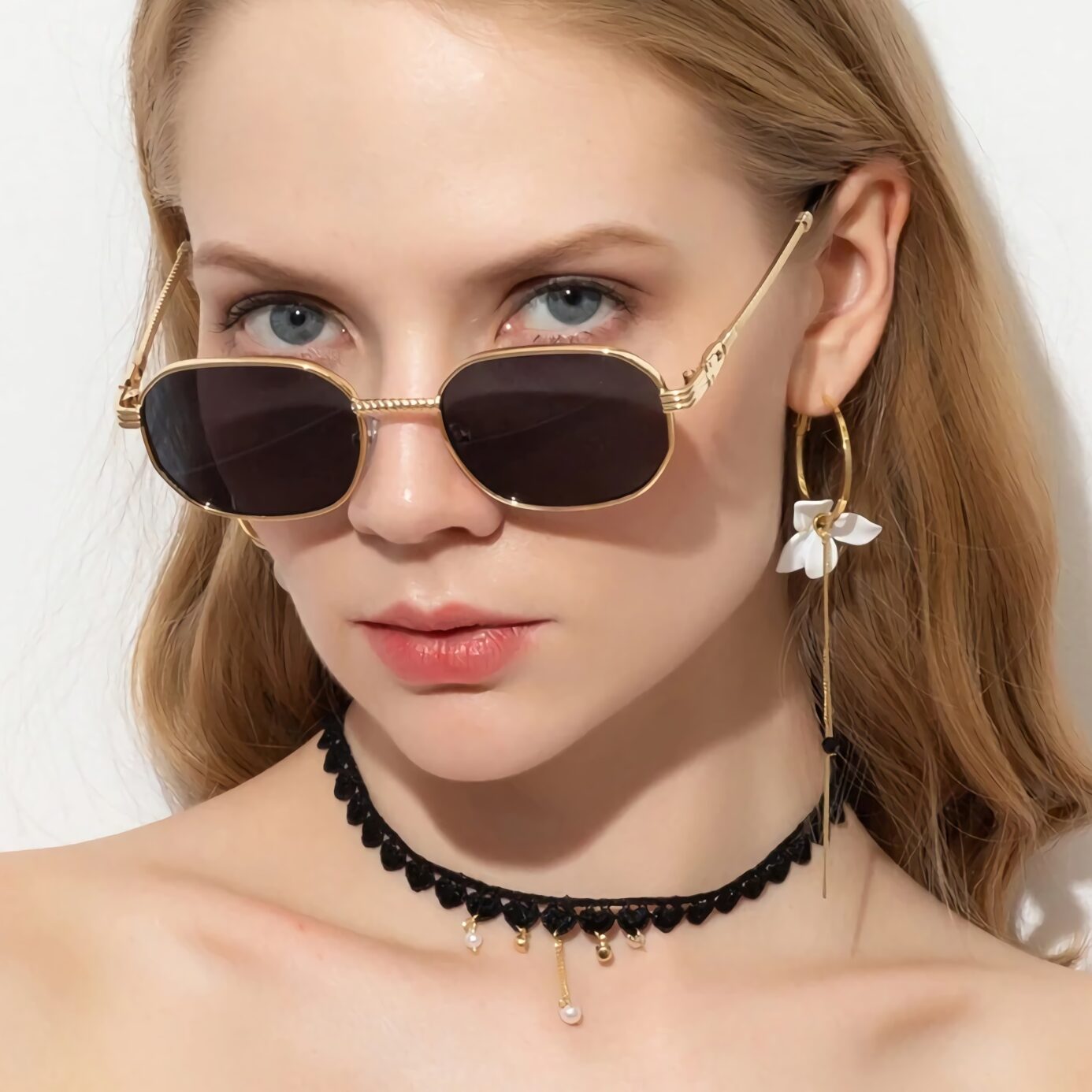 Hex Gold-Frame Sunglasses — women's sunglasses by Emyri