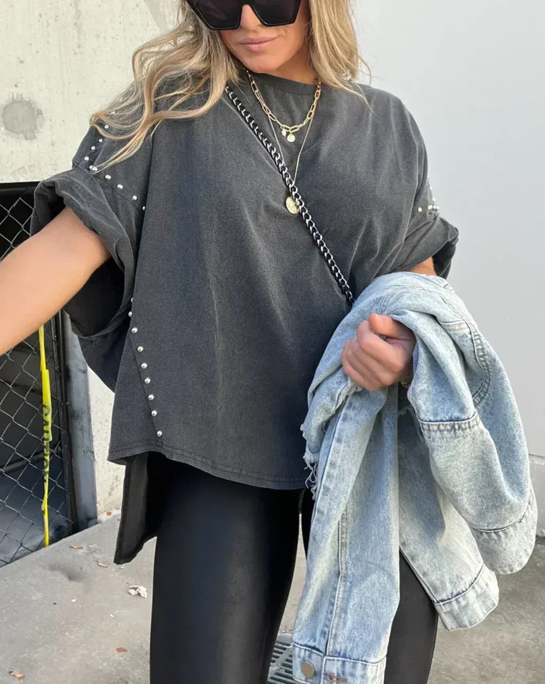 Dorothee™ | studded T-shirt in plus size