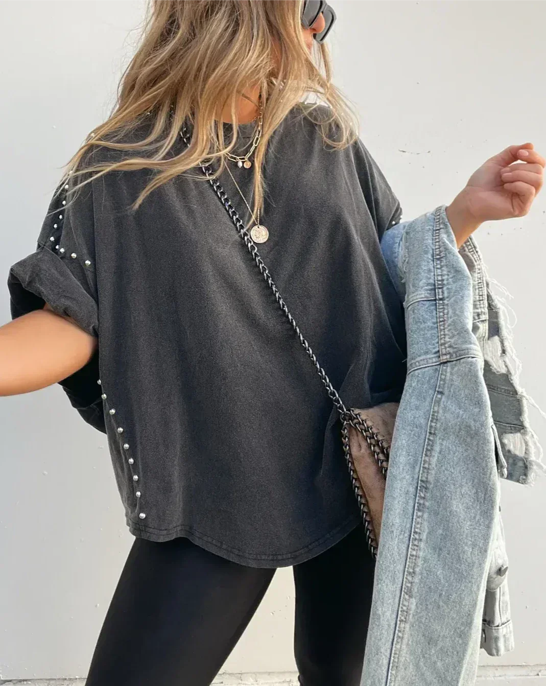 Dorothee™ | studded T-shirt in plus size