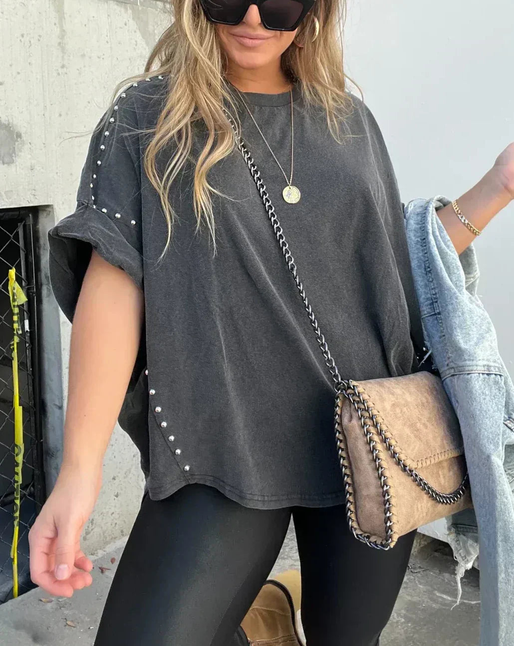 Dorothee™ | studded T-shirt in plus size