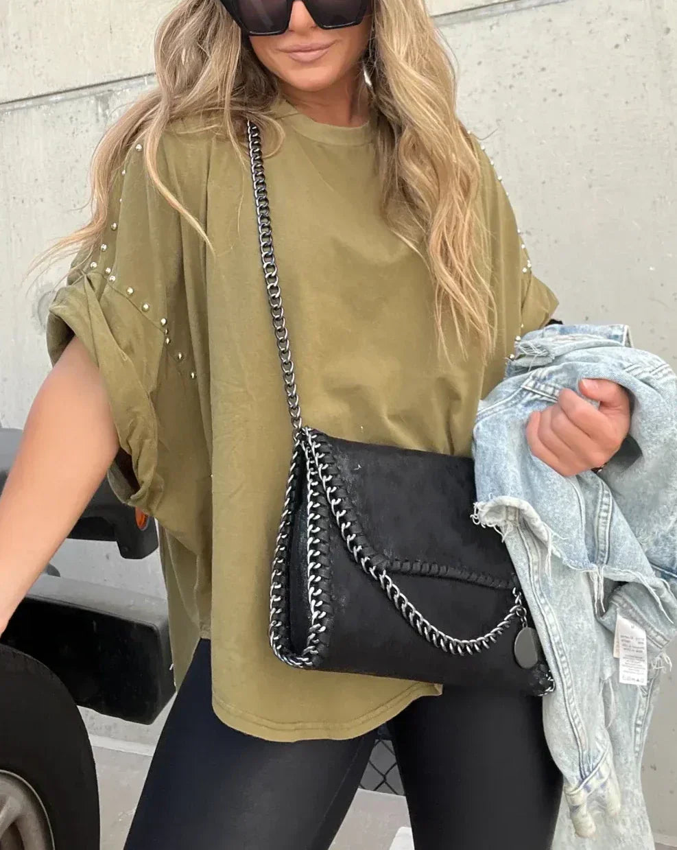 Dorothee™ | studded T-shirt in plus size