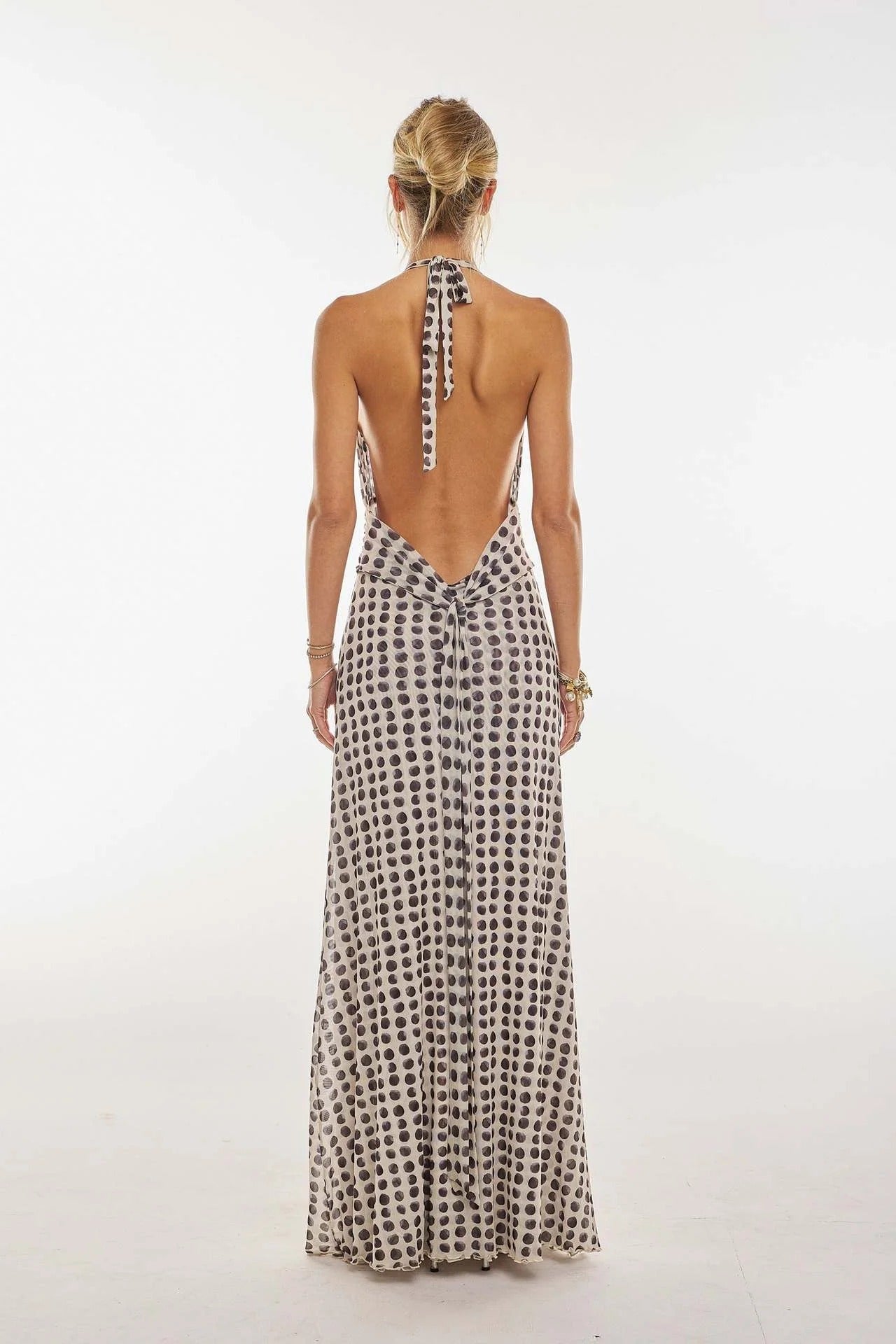 Deep V-Neck Cut-Out Maxi Dress