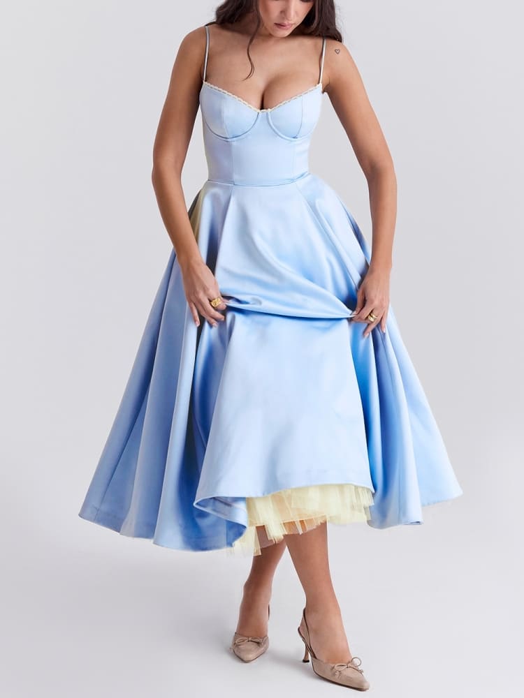 Sweetheart Tulle Midi Dress