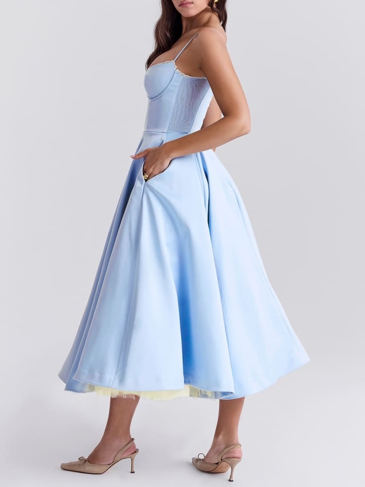 Sweetheart Tulle Midi Dress