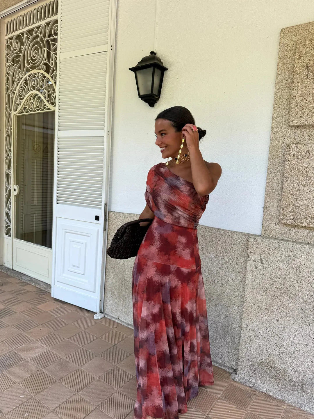 Off-Shoulder Mesh Maxi Dress — women's maxi dress, view 11 by Emyri