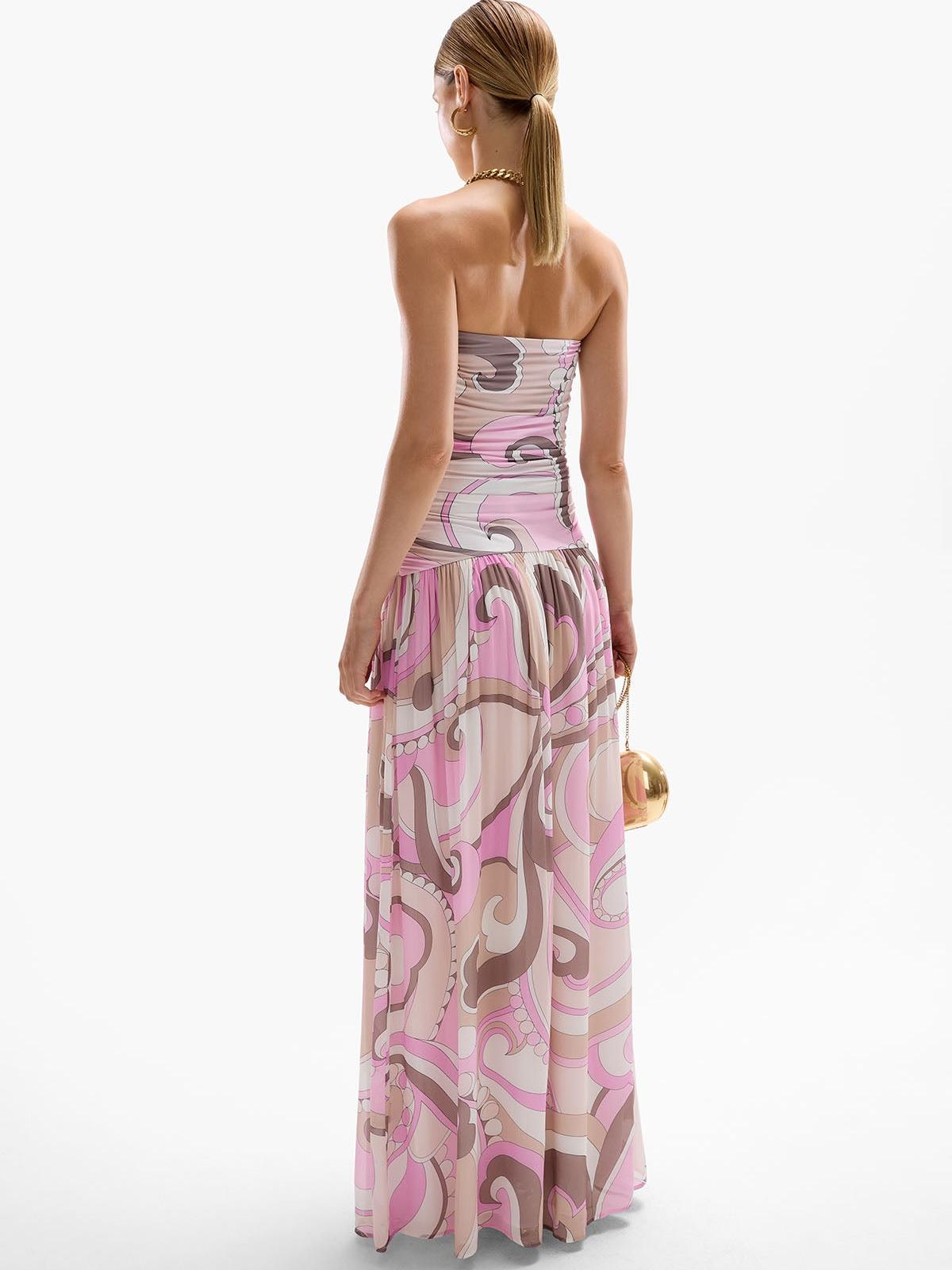Off-Shoulder Ruched Maxi Dress — women's maxi dress, view 3 by Emyri