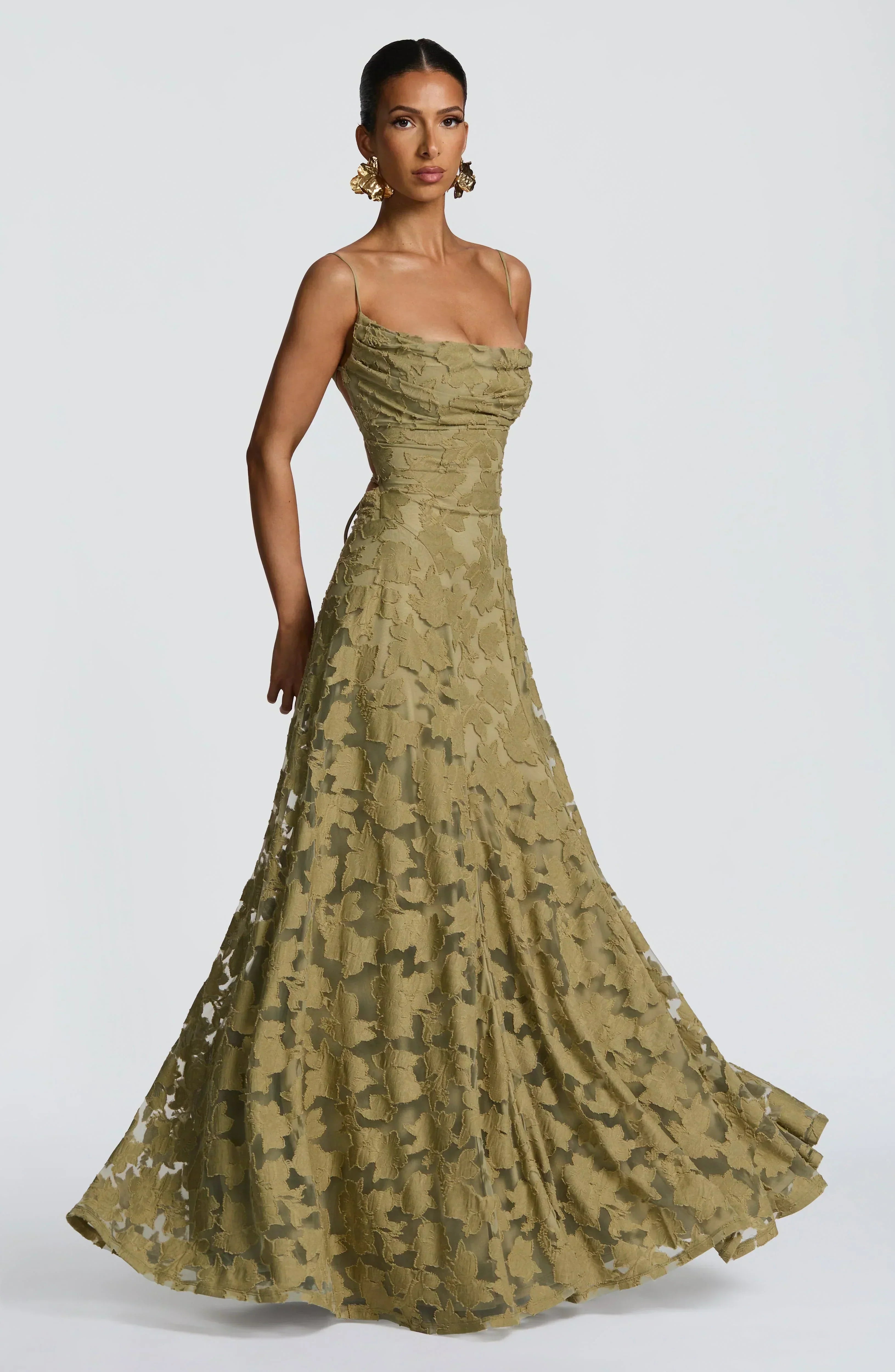 Open Back Lace Maxi Dress — women's maxi dress, view 13 by Emyri