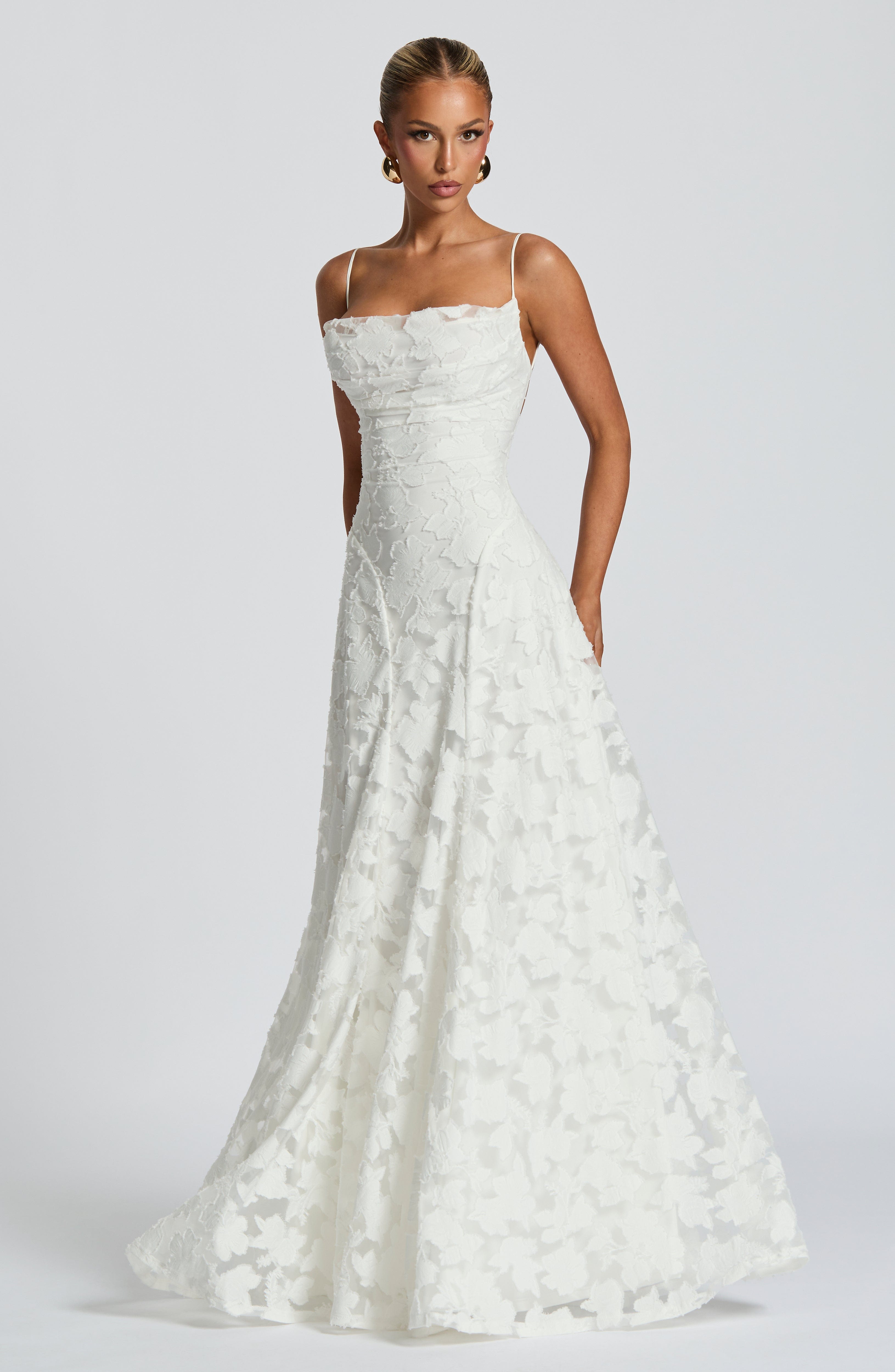 Open Back Lace Maxi Dress — women's maxi dress, view 15 by Emyri