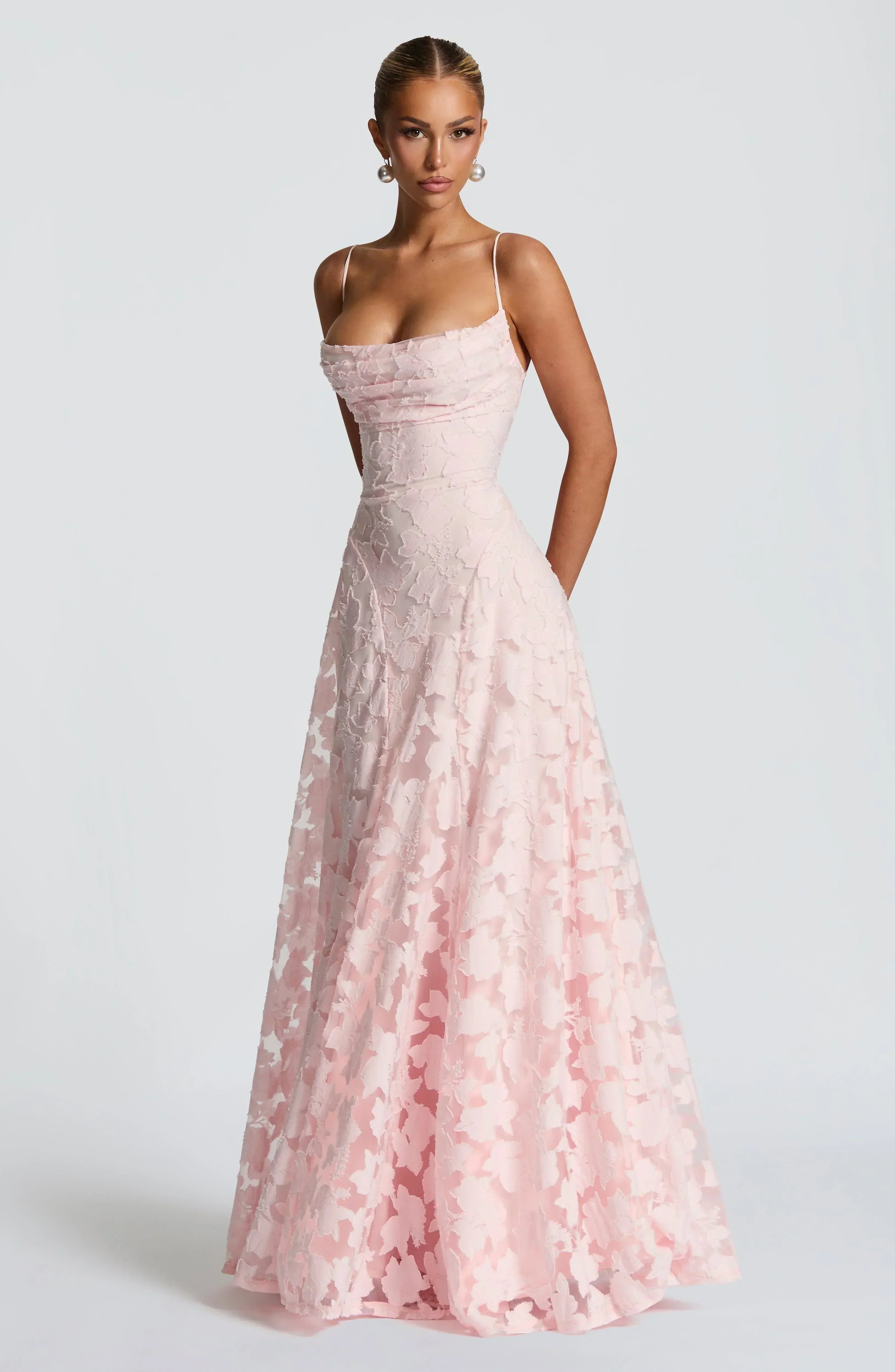 Open Back Lace Maxi Dress — women's maxi dress, view 16 by Emyri