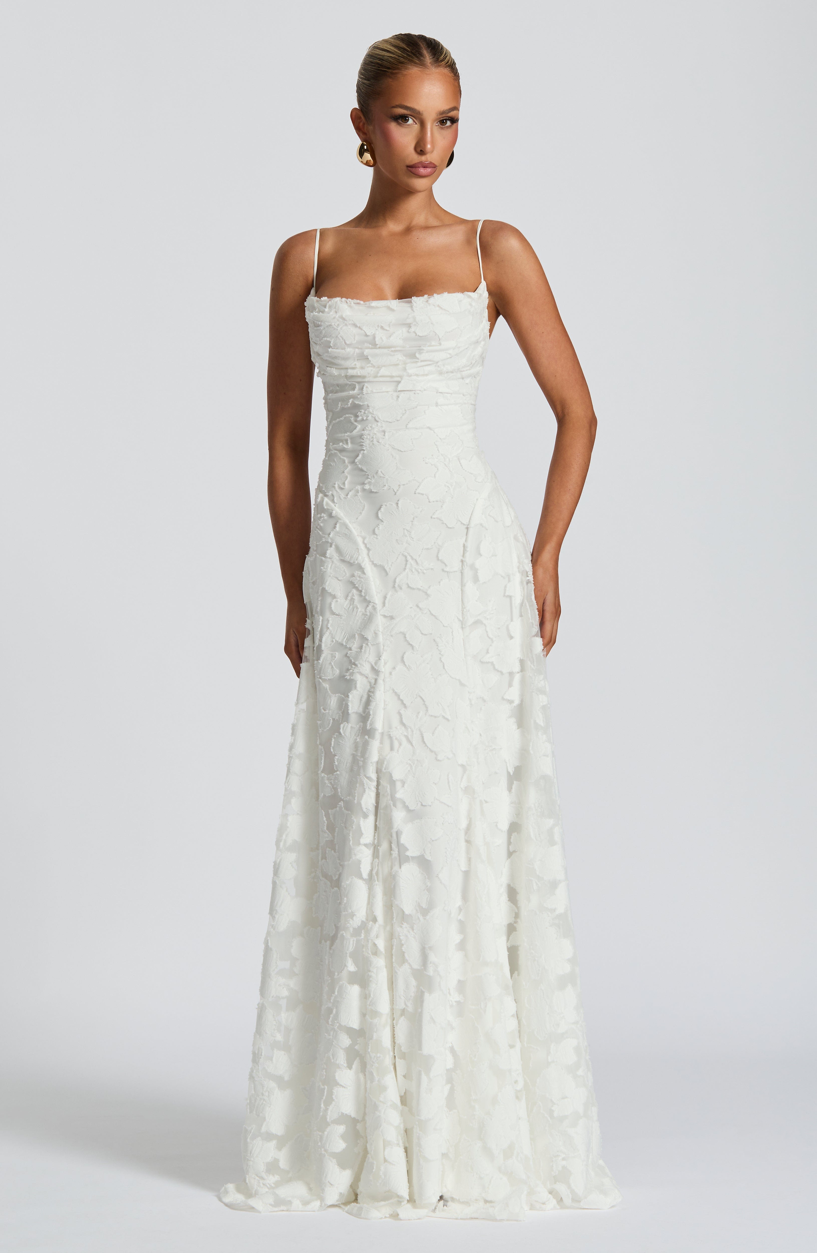 Open Back Lace Maxi Dress — women's maxi dress, view 8 by Emyri