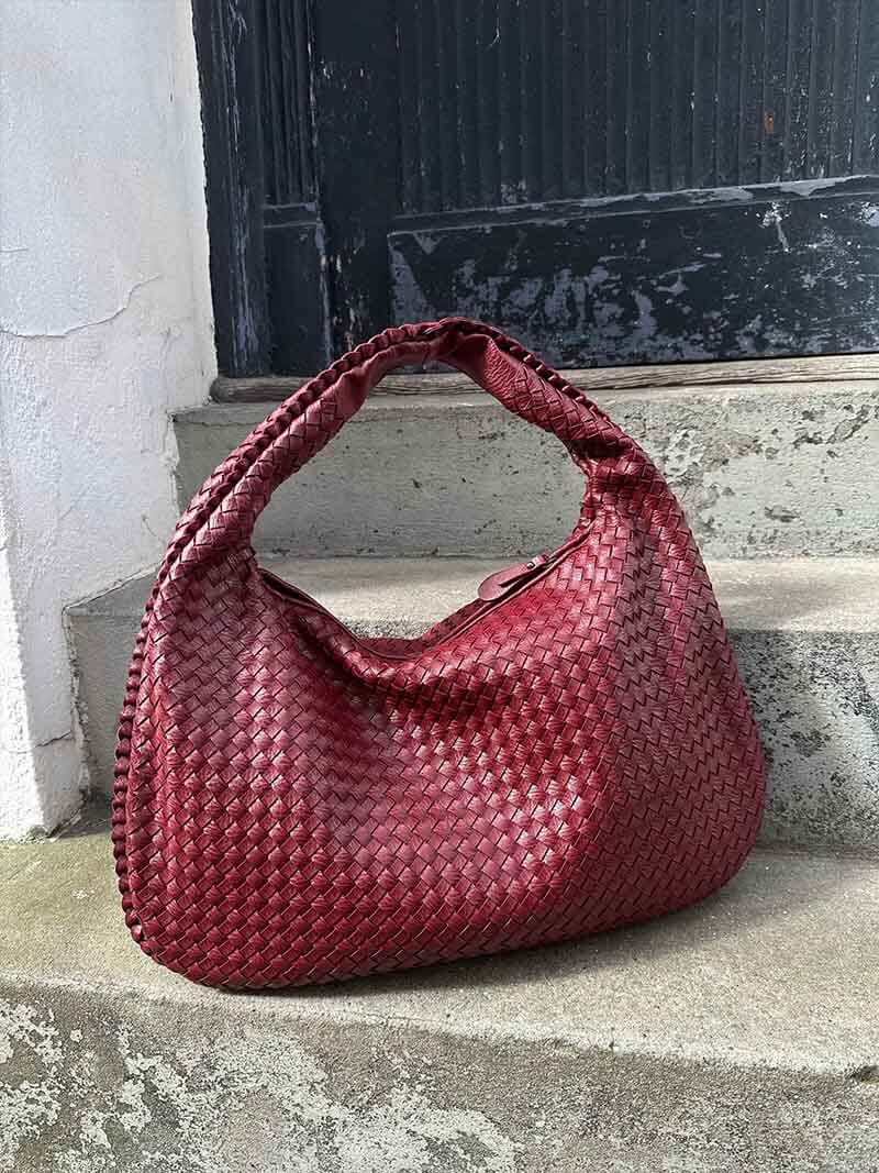 Oversized Woven Tote Bag — women's tote bag, view 14 by Emyri