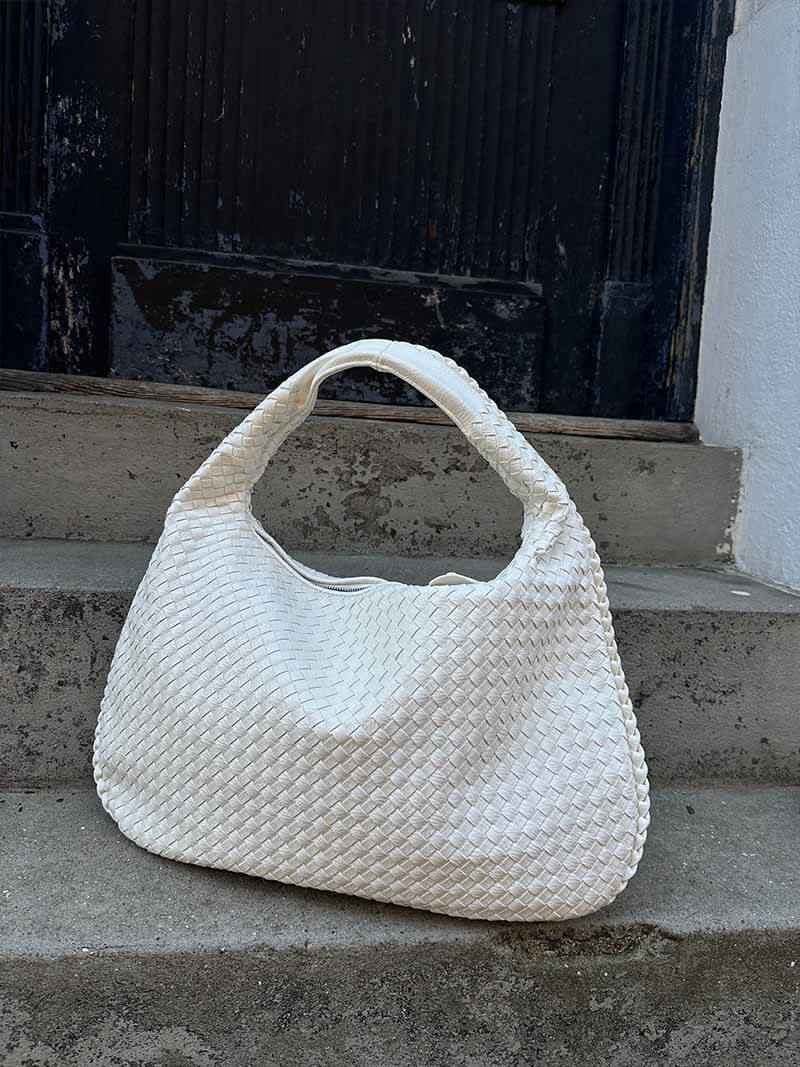 Oversized Woven Tote Bag — women's tote bag, view 15 by Emyri