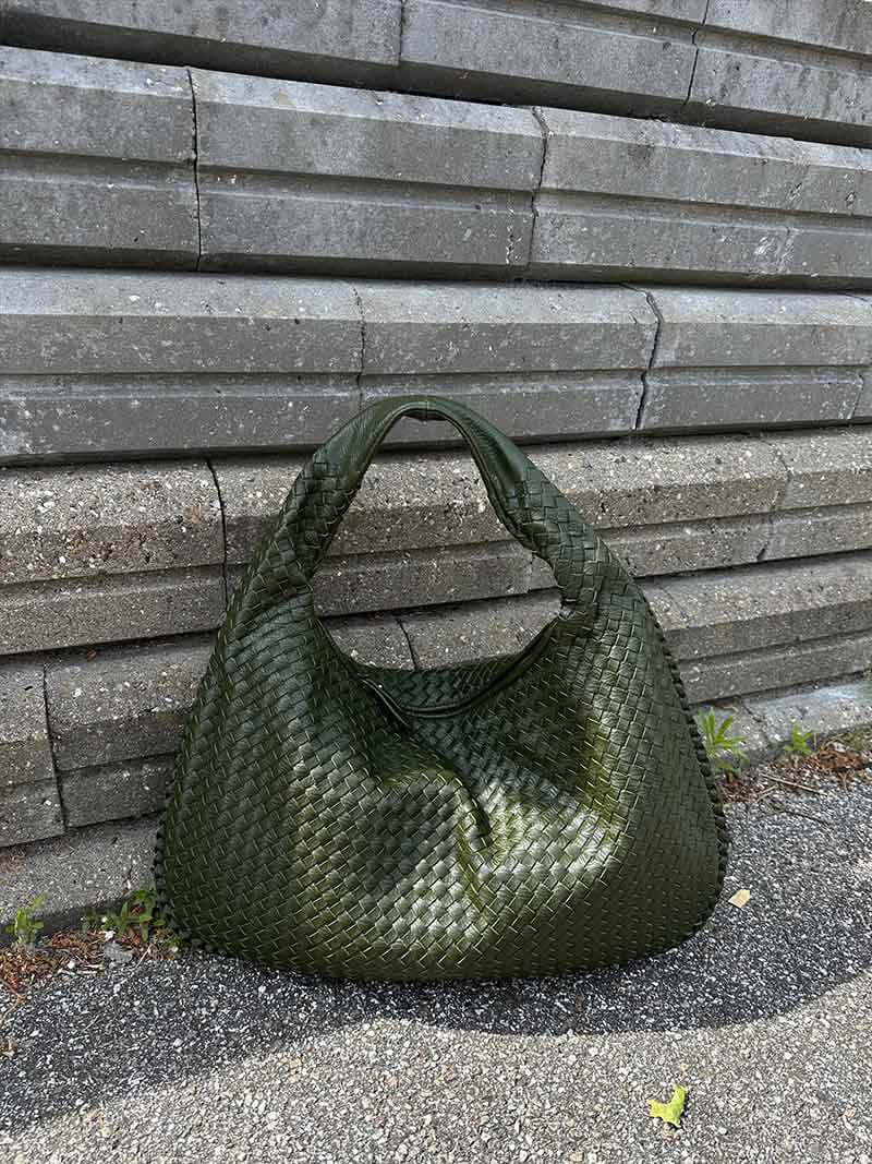 Oversized Woven Tote Bag — women's tote bag, view 16 by Emyri