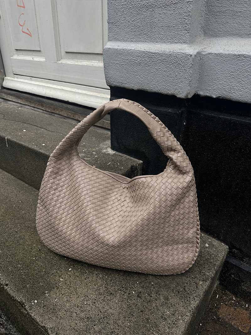 Oversized Woven Tote Bag — women's tote bag, view 17 by Emyri