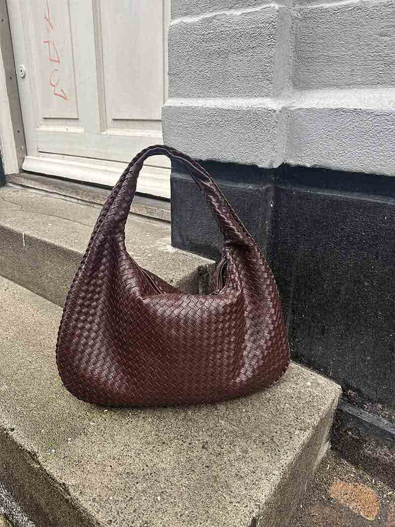 Oversized Woven Tote Bag — women's tote bag, view 22 by Emyri