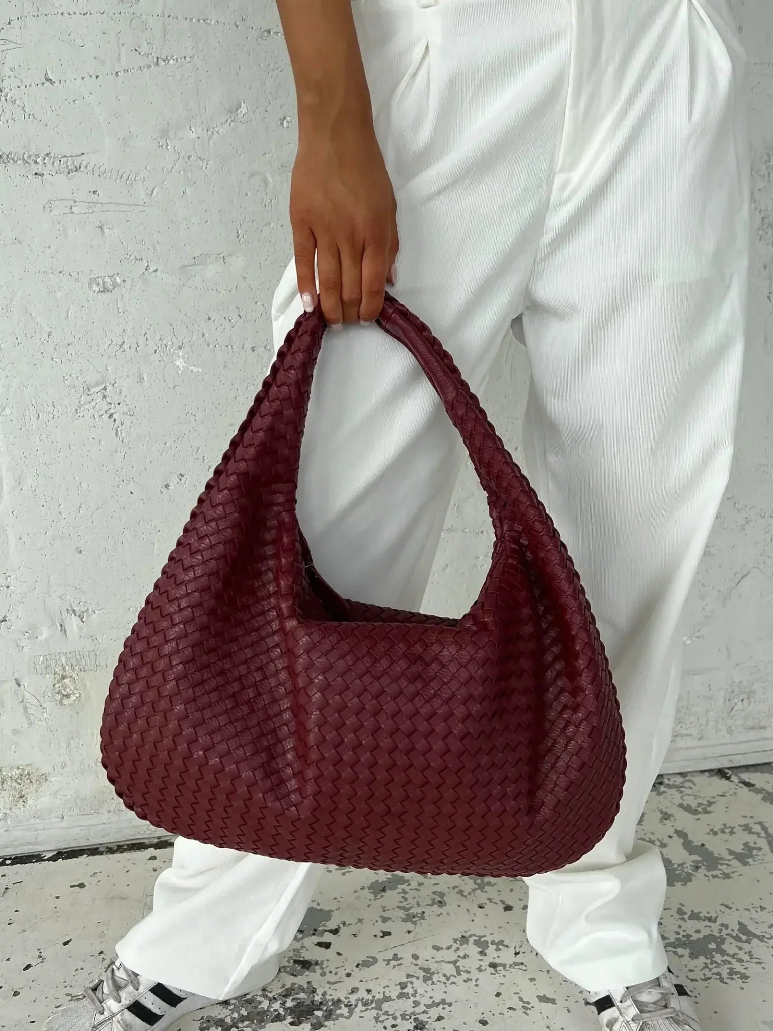 Oversized Woven Tote Bag — women's tote bag, view 26 by Emyri