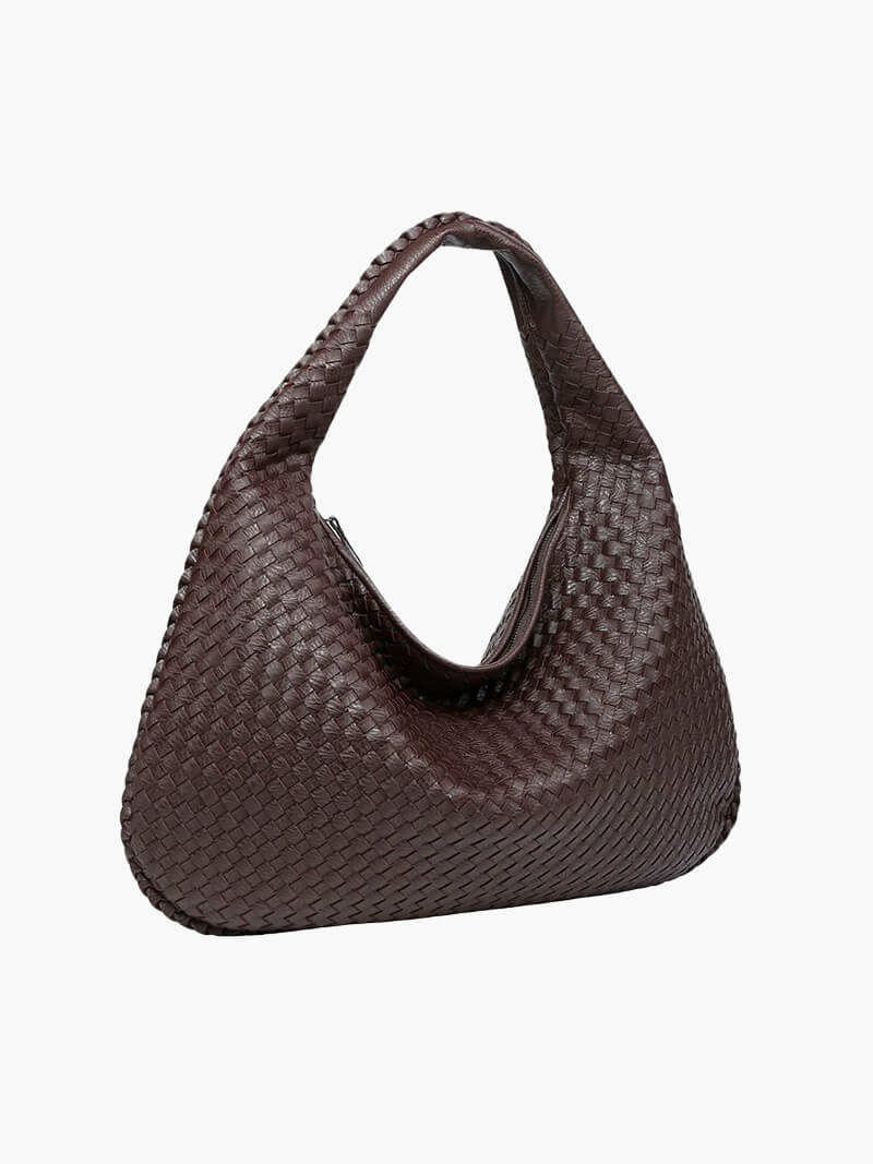 Oversized Woven Tote Bag — women's tote bag, view 3 by Emyri
