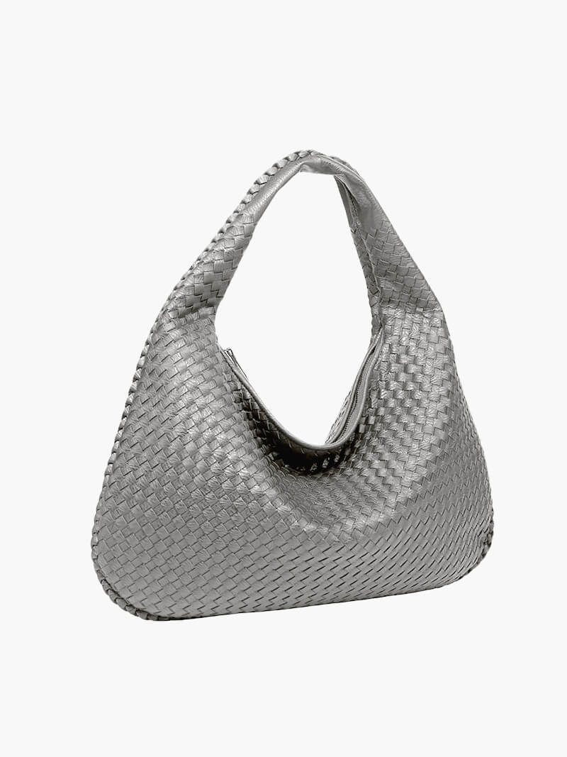 Oversized Woven Tote Bag — women's tote bag, view 7 by Emyri