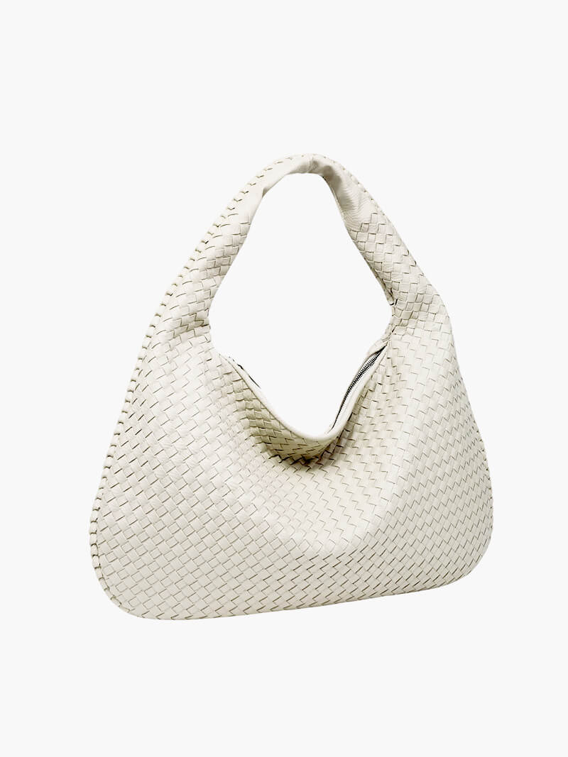Oversized Woven Tote Bag — women's tote bag, view 9 by Emyri