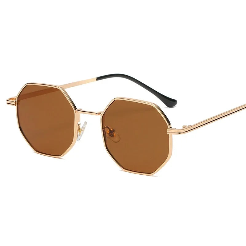 Polygonal Metal Sunglasses — women's sunglasses, view 3 by Emyri