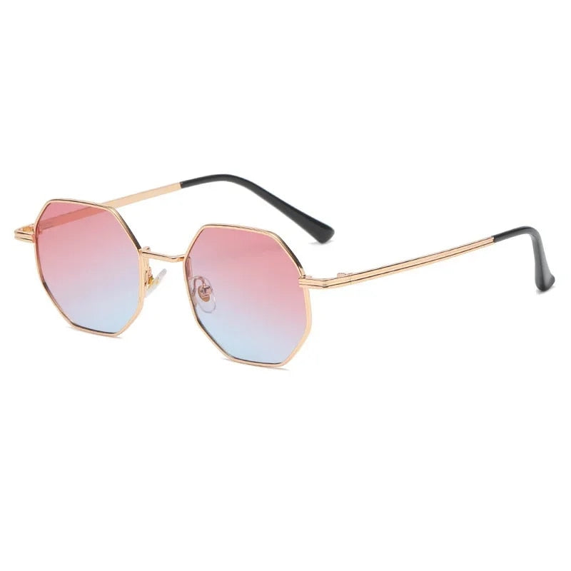 Polygonal Metal Sunglasses — women's sunglasses, view 5 by Emyri