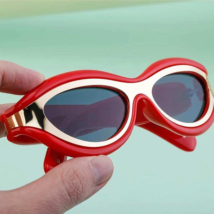 Round Steampunk Sunglasses — women's sunglasses, view 3 by Emyri