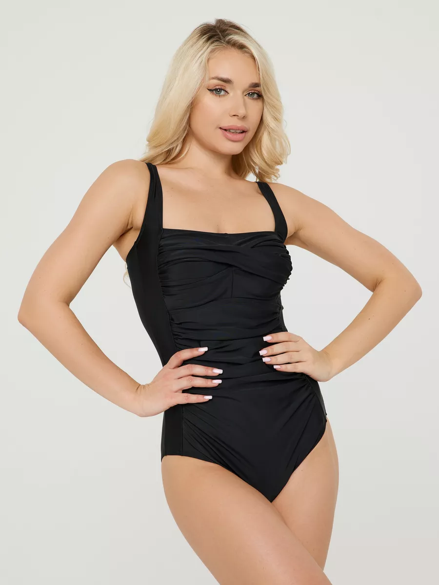 Ruched Square Neck Shaping Swimsuit — women's swimsuit by Emyri
