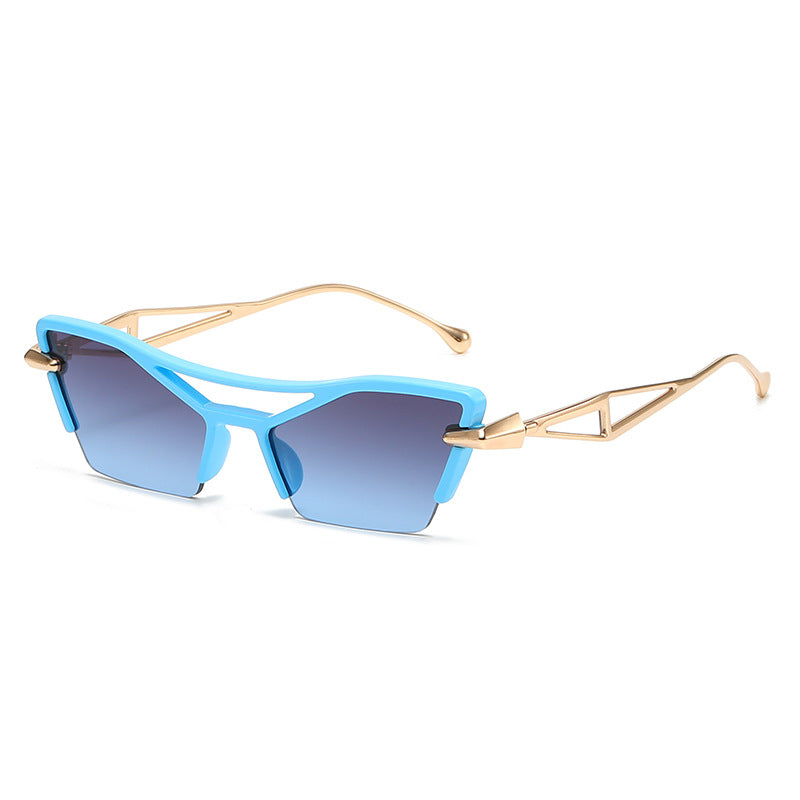 Sculpted Cat Eye Sunglasses — women's sunglasses, view 2 by Emyri