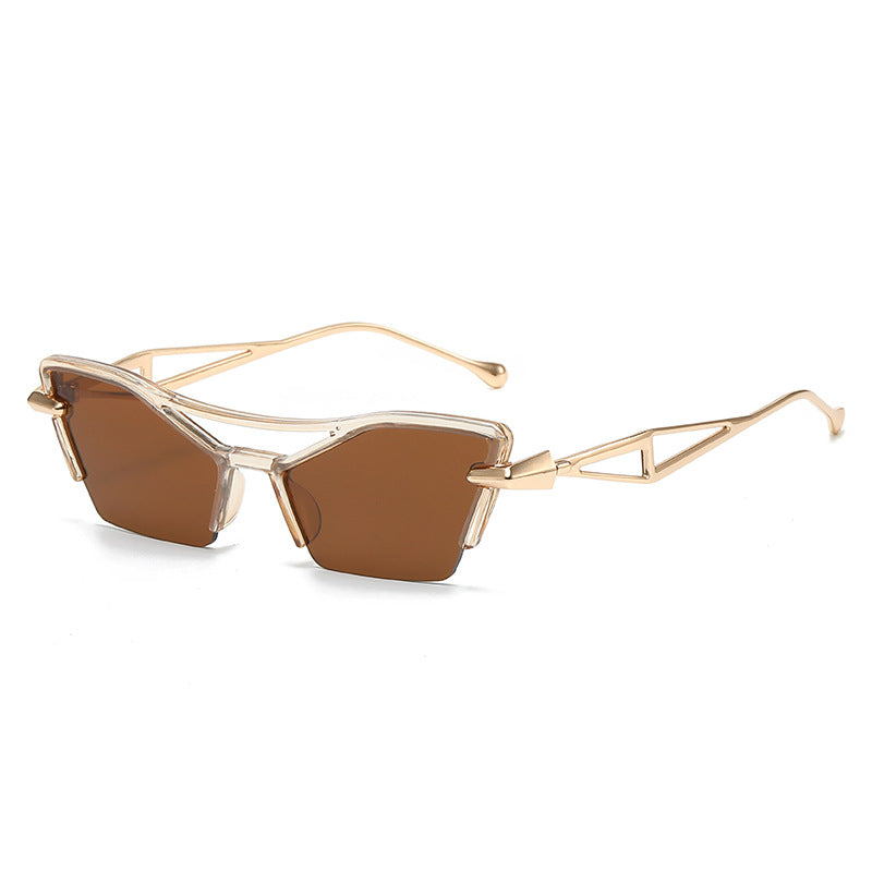 Sculpted Cat Eye Sunglasses — women's sunglasses, view 4 by Emyri