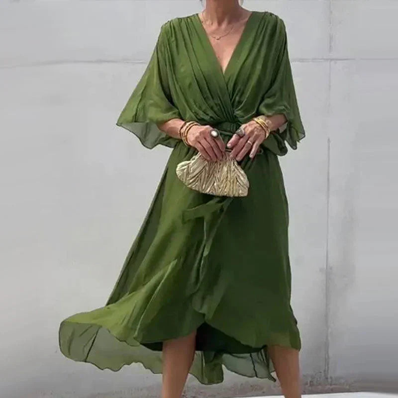 V-Neck Tailored Dress